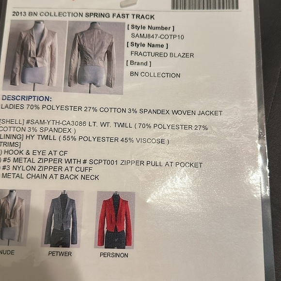 Blanc Nor Cropped Blazer Pewter S - Picture 8 of 13